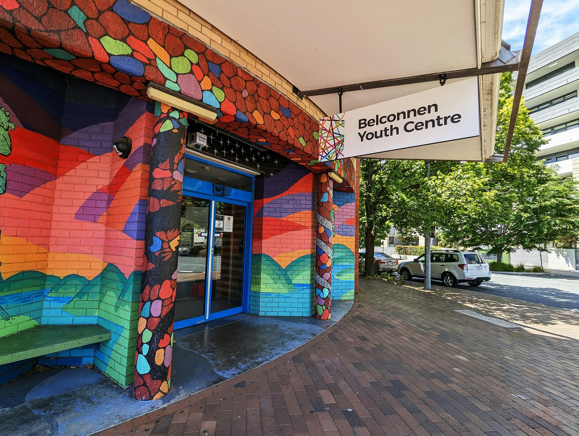 The entrance to the Belconnen Youth Centre
